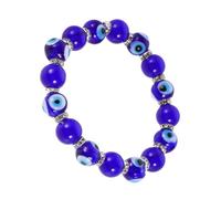 ULTECHNOVO Bracelet Femme Œil Malin en Perles, Bijoux de Poignet en Perles de Verre à la Mode, Bracelet Œil Malin Bleu pour Femmes, Bracelets en Perles Confortables pour le Quotidien et les