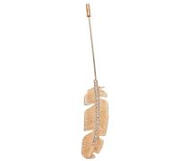 ULTECHNOVO Broche Rétro Feuille Élégante en Alliage de Zinc avec Décorations Brillantes pour Femmes et Hommes, Épingle à Costume Sécurisée, Accessoire Minimaliste pour Cardigans et Vestes