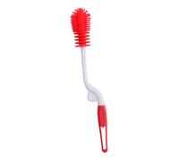 ULTECHNOVO Brosse à Bouteille en Silicone Multifonctionnelle Rouge Tête Amovible, Rotation Rapide et Séchage Rapide, Résistante Vieillissement, pour Nettoyer les Biberons et Petites