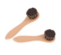ULTECHNOVO Brosse à Hamster à Manche en Bois et Brosse de Massage pour Animaux avec Poils Ultra-doux et Poignée Ergonomique, Bain des Cochons D'inde et Hamsters, Lot de 2