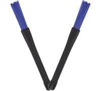 ULTECHNOVO Brosse de Tambour en Fil de Nylon Rétractable Bleue, 1 Paire avec Manche en Plastique, Accessoire pour Batterie Jazz et Percussion, Balai Batterie Professionnel pour Musicien