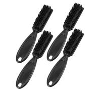 ULTECHNOVO Brosse D'entretien pour Coiffeur 4pcs en Nylon et Plastique Noir, Nettoyant pour Outils de Coiffure, Lisse les Cheveux, pour Shampooing à Domicile