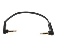 ULTECHNOVO Câble Audio Auxiliaire 3,5 Mm Mâle-mâle Plat en Pvc Solide, Connecteur Coudé Double Angle pour Autoradio, Haut-parleur et Lecteur Mp3 - Câble Stéréo Trs de Remplacement Compatible