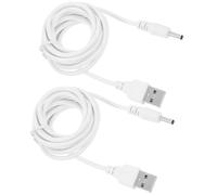 ULTECHNOVO Câble de Chargeur USB vers Cc 3,5X1,35 MM Câble Double USB Alimentation 1,5 M Lot de 2 pour Usage Domestique