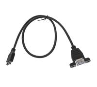 ULTECHNOVO Câble D'extension USB Type E et Vis pour Panneau Fixation Sécurisée vers USB 3.0 A Femelle en PVC Noir Léger