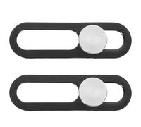 ULTECHNOVO Caches pour caméras de confidentialité 2 pièces Cache Webcam Cache-Objectif pour téléphone Portable Noir en Alliage d'aluminium et Plastique, léger et Compact, Facile à Installer,