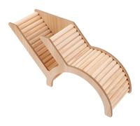 ULTECHNOVO Cachette pour Hamster en Bois Beige Tunnel Arche Unique, Assemblage Facile et Refuge Sécurisé pour Petits Animaux Enclos