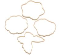 ULTECHNOVO Cadre Éventail à Main Soi-même 4pcs en Abs Couleur Kaki Forme Fleur de Prunier et Couronne Design Antique pour Broderie et Art du Point de Croix