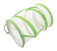 ULTECHNOVO Cage en Maille Cylindrique, Polyester, Fermeture Éclair, Vert | Maille Fine, Fond Plat Renforcé, Stabilité sur Bureau, Visibilité Accrue, pour Cours et Études Terrain