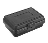 ULTECHNOVO Caisse à Outils Noire en Plastique Petite Taille, Boîte de Rangement Pratique et Étanche pour Outils et Matériels, pour Pêche et Navigation