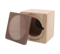 ULTECHNOVO Caisson de Basses pour Voiture 4 Pouces en Bois et Plastique | Grille Anti-poussière Incluse, pour Audio Véhicule, Finition Beige, Installation Simple, Style Classique