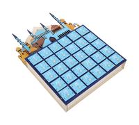 ULTECHNOVO Calendrier de L'avent du Ramadan en Bois avec Compte à Rebours 30 Jours, Décoration Lumineuse LED pour Table Festive, Accessoire Déco Musulman pour Aïd Moubarak, Déco Maison