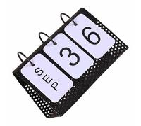 ULTECHNOVO Calendrier Perpétuel pour Maison et Bureau en Fer Noir Papier, Calendrier de Bureau Créatif et Décoratif Accessoire Pratique pour Étude et Organisation