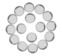 ULTECHNOVO Capsules De Bouteilles Plates En Acier Argenté 2,54 Cm, Lot De 100, Bouchons Diy Pour Loisirs Créatifs, Bijoux Et Porte-clés, Adaptées Pour Fêtes Et Présents