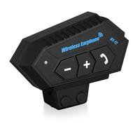 ULTECHNOVO Casque Audio sans Fil Bt12 5.0 EDR en Plastique Noir pour Moto | Commande Lecture Pause et Morceau, Batterie 500 Ma, Style Vintage, Usage Casque de Moto