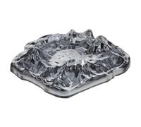 ULTECHNOVO Cendrier Verre Cristal Design Glacier Créatif et Ventilé Bac à Cendres pour Bureau Balcon et Terrasse Cendrier Original pour Cigares et Cigarettes Décoratif pour Usage Intérieur et