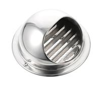 ULTECHNOVO Chapeau Facile Acier en Inoxydable Argenté Ventilation de Capuche Aérée et Coupe-vent à Installer, Protection Anti-pluie Ronde Pvc 110 pour Conduit D'aération