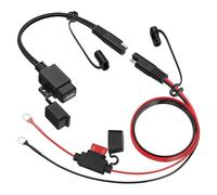 ULTECHNOVO Chargeur USB Rapide 2,1 A Étanche Sae vers USB pour Moto et Bateau, Adaptateur à Déconnexion Rapide, Câble Plastique Solide, Accessoire Moto et Moteur de Pêche la Traîne