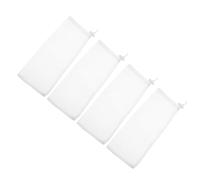 ULTECHNOVO Chaussettes Nourrissantes Blanches Fermeture Coupe-Vent en Polyester Lot de 4 Filet Hexagonal pour Chardonnerets et Petits Oiseaux pour Jardin et Cour