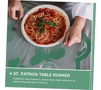 ULTECHNOVO Chemin de Table Décoratif Feutre pour Saint Patrick Set Motifs Festifs pour Décoration de Table et Bannière Suspendue Ambiance pour Fête Irlandaise
