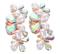 ULTECHNOVO Clips pour Chaussures en Cristal Strass Élégants pour Mariage et Fête, 1 Paire, Style Chic Classique, Accessoires Prêts à L'emploi pour Chaussures de Mariée