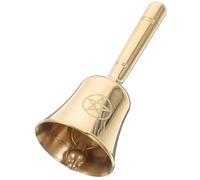 ULTECHNOVO Cloche à Main en Métal Pentagramme 1pcs Cloche D'autel Portative pour Cérémonie De Tarot Rituel Divination Outil D'autel Décoratif