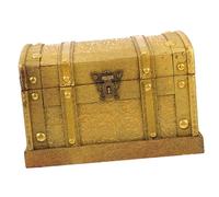 ULTECHNOVO Coffre Au Trésor Bois Vintage avec Serrure Métallique Élégante Petit Coffre de Rangement pour Bijoux Souvenirs et Objets Précieux Boîte Décorative Rétro pour Cadeaux et Collection