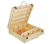 ULTECHNOVO Coffret à Vin en Rétro 4 Bouteilles Caisse d'emballage Vintage Décoratif Stockage Élégant pour Offrir