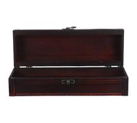 ULTECHNOVO Coffret à Vin Vintage en Bois Sculpté Boîte de Rangement Individuelle pour Bouteille Contenant à Vin de Noël Décoratif Étui Rétro Robuste pour Fête et Maison Porte-Bouteille