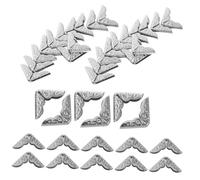 ULTECHNOVO Coins de Protection Vintage en Métal Nickelé 14 Mm, Lot de 40 Protège-Coins pour Albums Photo, Livres, Scrapbooking et Menus, Coins Lecture Décoratifs et Résistants pour Loisirs