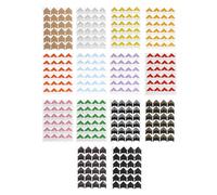 ULTECHNOVO Coins Photo Autocollants Colorés 28 Pcs 14 Couleurs X 2 en Papier pour Scrapbooking Albums Photos et Carnets Créatifs Coins Adhésifs Polyvalents DIY
