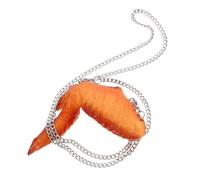 ULTECHNOVO Collier Pendentif Forme Aile Poulet Frite Simulation Alimentaire Accessoire Décoration