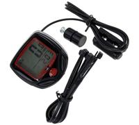 ULTECHNOVO Compteur de Vitesse Multifonction pour Vélo Électrique et VTT, Étanche Mesure du Temps, Boîtier Abs Rouge, Batterie Bouton Incluse, pour Cyclisme de Loisir et Compétition