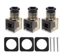 ULTECHNOVO Connecteur Din 43650A 3 Broches Avec Indicateur Led Boîte De Jonction Couleur Thé Pour Électrovannes Ac 60-240V Lot De 3