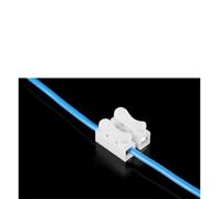 ULTECHNOVO Connecteurs Électriques Rapides à Pression 3pcs en Plastique Blanc Élasticité, Bornes à 2 Pôles 100w 380v pour Machines et Électroniques