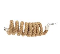 ULTECHNOVO Corde à Perroquet en Chanvre et Métal pour Exercice Cérébral et Décoration, Corde Suspendue pour Oiseaux et Perroquets, pour Grimper et Jouer