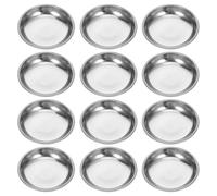 ULTECHNOVO Coupelles Rondes Lot de 12 Résistantes aux Mélanges Acides et Froids en Acier Inoxydable Argenté pour Accessoires Cuisine à Domicile