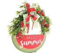ULTECHNOVO Couronne de Porte Fleurs Artificielles Décoration Intérieure et Extérieure Guirlande Design avec Fleurs et Ambiance Vive et Festive Parfait pour Porte Entrée Fenêtres