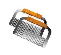 ULTECHNOVO Couteau Inox Ondulé pour Légumes et Pommes de Terre Coupe-frite Cranté Outil de Découpe Pratique pour Fruits et Légumes Lame Résistante pour Tranches Uniformes