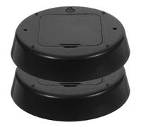 ULTECHNOVO Couvercle Arrière pour Mécanisme D'horloge 2pcs en Plastique Noir, Simple Structure, pour Réparation et Création D'horloges Murales DIY