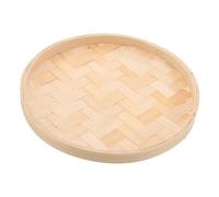 ULTECHNOVO Creative Bamboo Round Sieve Wall Art Handwoven Unpainted Pendant Tray For Home Decoration Dessert Serving And Holiday Accents