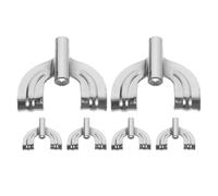 ULTECHNOVO Crochets à Griffes de Tambour Légers et Robustes 6pcs en Alliage de Zinc Argenté pour Réguler la Tension Peau de Grosse Caisse, Adaptés pour Tambours et Cercles, Usage Extérieur
