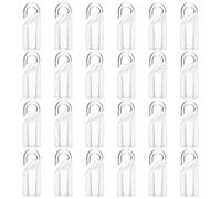 ULTECHNOVO Crochets de Tige Aveugle en PVC Transparent, 24 Pièces pour Tringles à Rideaux Vénitiens, Accessoires pour Fixation Suspendre de Stores en Plastique