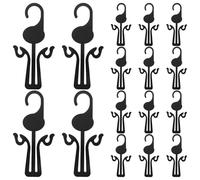 ULTECHNOVO Crochets pour Chaussures en Plastique Noir 20 Pièces, Supports Suspendus pour Pantoufles, Installation Simple sur Portes ou Murs, Rangement Maison