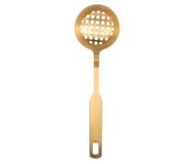 ULTECHNOVO Cuillère Passoire Acier Inoxydable Dorée Louche Écumoire Renforcée pour Soupe Pâtes et Plus Ustensile de Cuisine Élégant