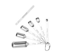 ULTECHNOVO Cuillères Doseuses Gain de Place en Acier Inoxydable Ensemble de 7 Argenté Grattoir, pour Mesurer Café et Ingrédients Cuisine et Pâtisserie