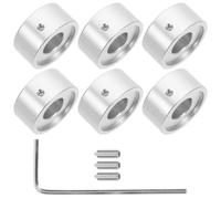 ULTECHNOVO de Capuchons en Aluminium Argenté Portable et Facile à Accessoires Indispensables 6 Sets Portable et Facile à pour Pédale D'effet Guitare pour Musicien