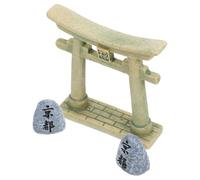 ULTECHNOVO Décoration de Micro-Paysage Torii en Résine Synthétique pour Aquarium et Maison Miniature, Accessoire Intérieur Zen Japonerie, Set de 2 Pièces