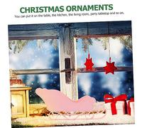 ULTECHNOVO Décoration De Noël Traîneau Mini Rose, Ornement Délicat en Résine, Décor Festif De Bureau Et Table, Accessoire Léger pour Fêtes, Décoration Unique pour Intérieur,