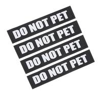 ULTECHNOVO D'écussons Réfléchissants Faciles à Installer et Amovibles 2 Paires en PU Noir pour Harnais de Chien pour Promenade Nocturne Gilet Chien